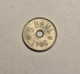 5 bani 1906 J UNC