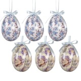 Cumpara ieftin Set 6 oua decorative Paste decor flori multicolore &Oslash; 7x10 cm