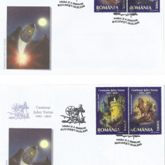 |Romania, LP 1678/2005, Centenar Jules Verne, 1905-2005, FDC