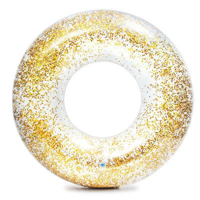 Colac inot Transparent Glitter Tube, 119 cm, glitter auriu foto