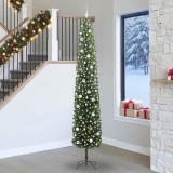 vidaXL Brad de Crăciun artificial Verde 270 cm PVC și oțel și plastic 3394983