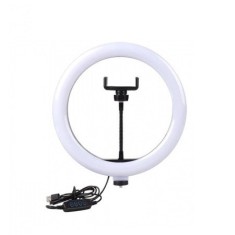 Lampa circulara LED 26 cm diametru,cap bila rotativ 360 grade si suport de telefon