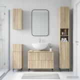 Cumpara ieftin Set de dulapuri pentru baie, 4 piese ZWOLLE Stejar Sonoma