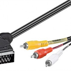 Cablu audio video 3.0 m scart plug > 3 x RCA plug