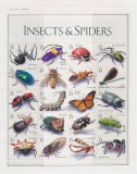 SUA-1999-INSECTE-Bloc de 20 timbre cu nominalul de 33 centi