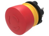 Comutator de siguranță EAO 22mm, 2 NC roșu, poziție stabilă