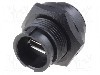 Conector {{Tip conector}}, piuli&amp;#355;a din fa&amp;#355;a, pt. montare pe panou, sucit, SWITCHCRAFT - DCP-USBCB-F