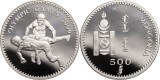 Mongolia 1998 - 500 tugrik, lupte, argint, PROOF