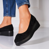 Pantofi dama casual Negri din Piele Ecologica Intoarsa Eslyn2, 35, Negru