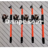 Set 4 Lansete Telescopice 3m 80-120gr + 4 Mulinete FL EFB5000 6 rulmenti