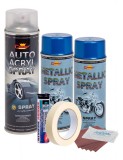 Kit complet reparatie si vopsire jante culoare Albastru Metalizat, V2 FAVLine Selection