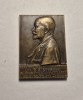 Placheta Dimitrie A. Sturdza - Aniversarea de 70 de ani , Partidul Național Liberal , gravor Ernest Duboi 1903
