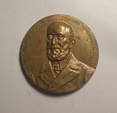 Medalie Ion Kalinderu Administratorul Domeniului Coroanei 1909 foto