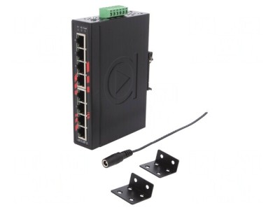 Switch Ethernet neadministrabil 8 porturi 12-48VDC foto
