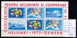 1973 Conferinta pt. Securitate si Cooperare in Europa, LP833a, Bl.108, MNH, Organizatii internationale, Nestampilat