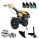 ProGARDEN Pachet Campo 1273 Alpine V2, Motocultor 12CP + Plug simplu+ Plug bilonat/rarita + 2 Roti metalice 540x170 + 4 L Ulei ProAdvanced PowerfulToo
