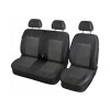 Huse Scaune Auto Utilitara 2+1 Iveco Daily RoGroup Negru-Gri Universale, Poliester+Jacquard, Compatibil Airbag