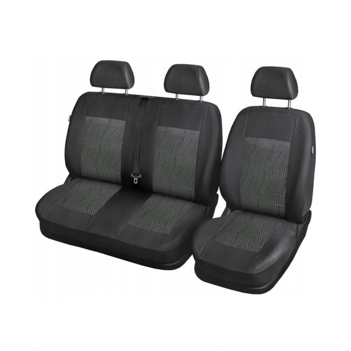 Huse scaune autoutilitara 2+1 Iveco Daily - RoGroup, negru-gri