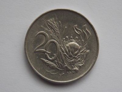 20 CENTS 1966 AFRICA DE SUD-SOUTH AFRICA foto