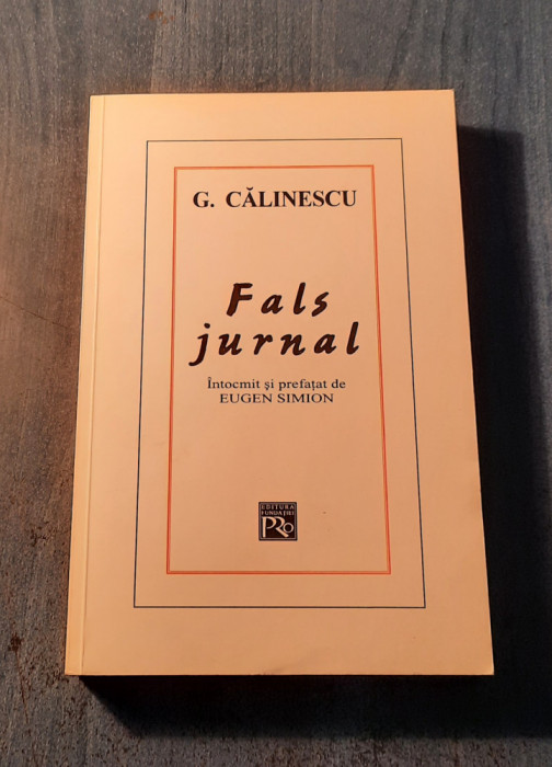 Fals jurnal G. Calinescu