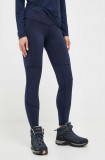 Mammut leggins sport Zinal Hybrid femei, culoarea albastru marin