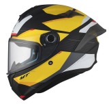 Cumpara ieftin Casca integrala pentru scuter - motocicleta MT Targo S Kay B3 galben mat (ochelari soare integrati) &ndash; omologare noua ECE 22.06 &ndash; tip viziera: MT-V-18B