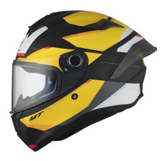 Casca integrala pentru scuter - motocicleta MT Targo S Kay B3 galben mat (ochelari soare integrati) &ndash; omologare noua ECE 22.06 &ndash; tip viziera: MT-V-18B