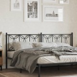 Gossi tablie de pat metalica, negru, 200 cm