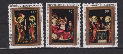 DAHOMEY CRACIUN 1970 MI. 439, 440 SI 442 MNH foto