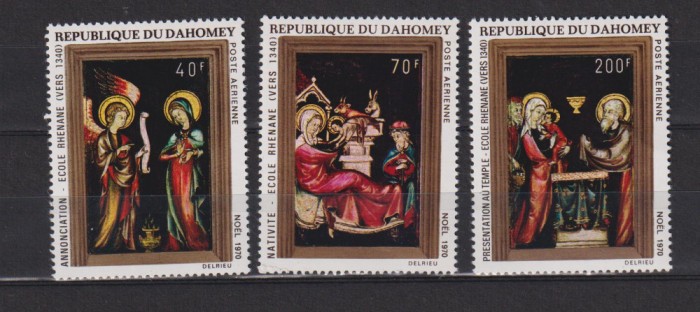 DAHOMEY CRACIUN 1970 MI. 439, 440 SI 442 MNH