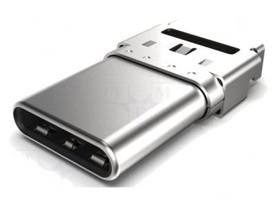 Mufă USB C 3.2 5A Orizontală Top Board Mount foto