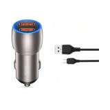 Incarcator auto SMART Quick charge USB QC3.0 36W + cablu Micro USB Cod: XO-CC52B