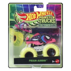 HOT WHEELS MONSTER TRUCK GLOW IN THE DARK MASINUTA PIRAN-AHHHH CU ROTI VERZI SCARA 1 LA 64