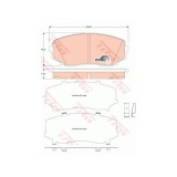 Placute frana Mazda Cx-7 (Er), 06.2006-12.2014, Cx-9 (Tb), 01.2007-, TRW