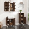 Set dulapuri de baie, 3 piese, stejar afumat, lemn prelucrat