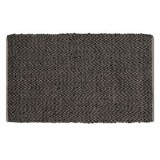 Covoras decorativ din piele artificiala, Bej-Negru, 130x90 cm, CMCLASS