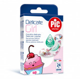 Plasturi piele sensibila Pic Solution Delicate Girl pentru copii 19x72mm cu solutie antibacteriana 24 buccut