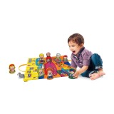 Covoras de joaca educational cu jucarii pentru copii, model famile
