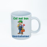 Cana alba personalizata instalator, INOVATIX&reg;. 330ml, Oem