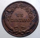 J.333 PERU 1 UN CENTAVO 1919, America Centrala si de Sud, Bronz