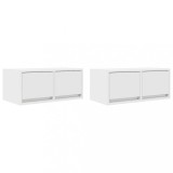 Cumpara ieftin Dulapuri TV 2 buc Alb 60x31x25,5 cm Lemn prelucrat
