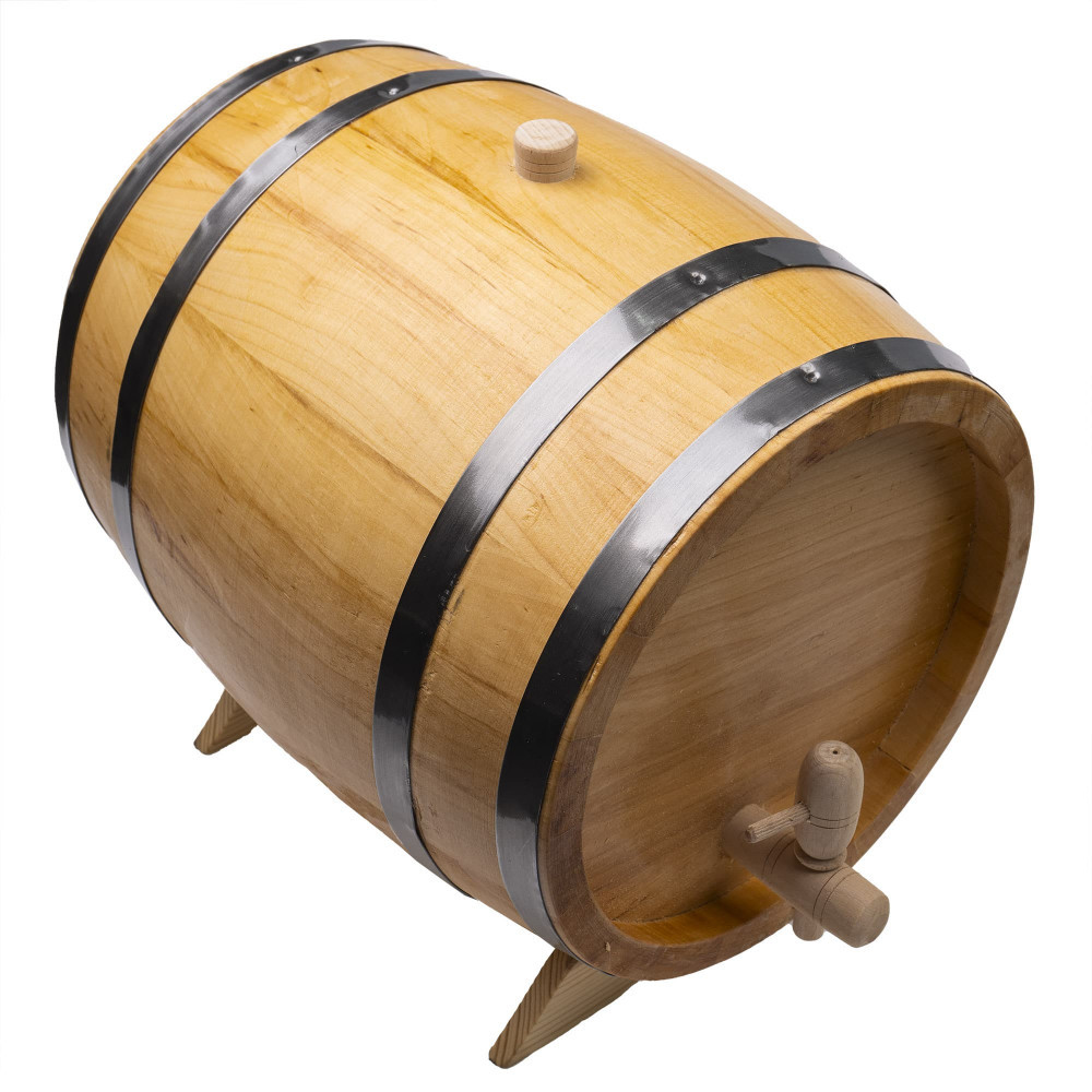 Butoi de vin cu robinet, din lemn masiv de Arin, capacitate 10L / EXT 7212  | Okazii.ro