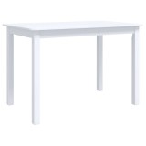 Cumpara ieftin Masa de bucatarie, alb, 114 x 71 x 75 cm, lemn masiv de hevea