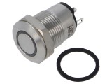 Comutator ONPOW anti-vandalism 2 poziții SPST-NO 2A 36V IP65 verde ONPOW6312F-10E/J/G/12V/S