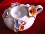 SFESNIC PORTELAN PORFIN CLUJ DECOR CU FLORI SI TRANDAFIRI IN RELIEF 12.5 CM