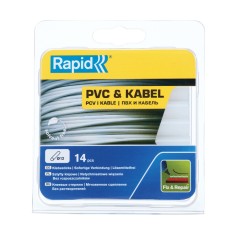 Rapid 5000695, set 14 batoane de adeziv, cabluri si PVC, transparente, 12 x 94 mm foto