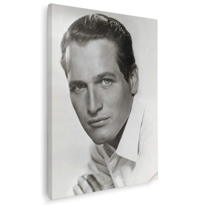 Tablou Paul Newman actori celebri alb negru 1512 Tablou canvas pe panza CU RAMA 20x30 cm
