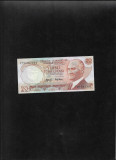 Turcia 20 lire 1970(74) seria700823 aunc semnaturi cu negru
