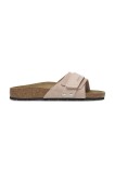Birkenstock slapi de piele Oita femei, culoarea roz, 1029281