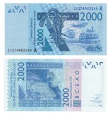 ! STATELE VEST-AFRICANE , COASTA DE FILDES - 2.000 FRANCI 2021 - P 116 A u - UNC